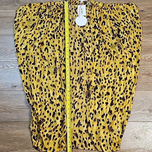 NWT Umgee Jungle Nights Gold Black & Brown Animal Print Sheer Cocoon Cardigan - Picture 16 of 16